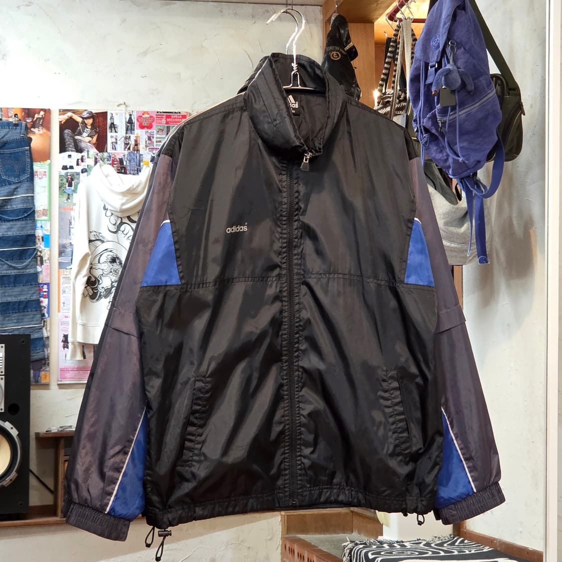 아디다스 올스쿨 블랙 블루 바람막이 자켓 상품이미지1