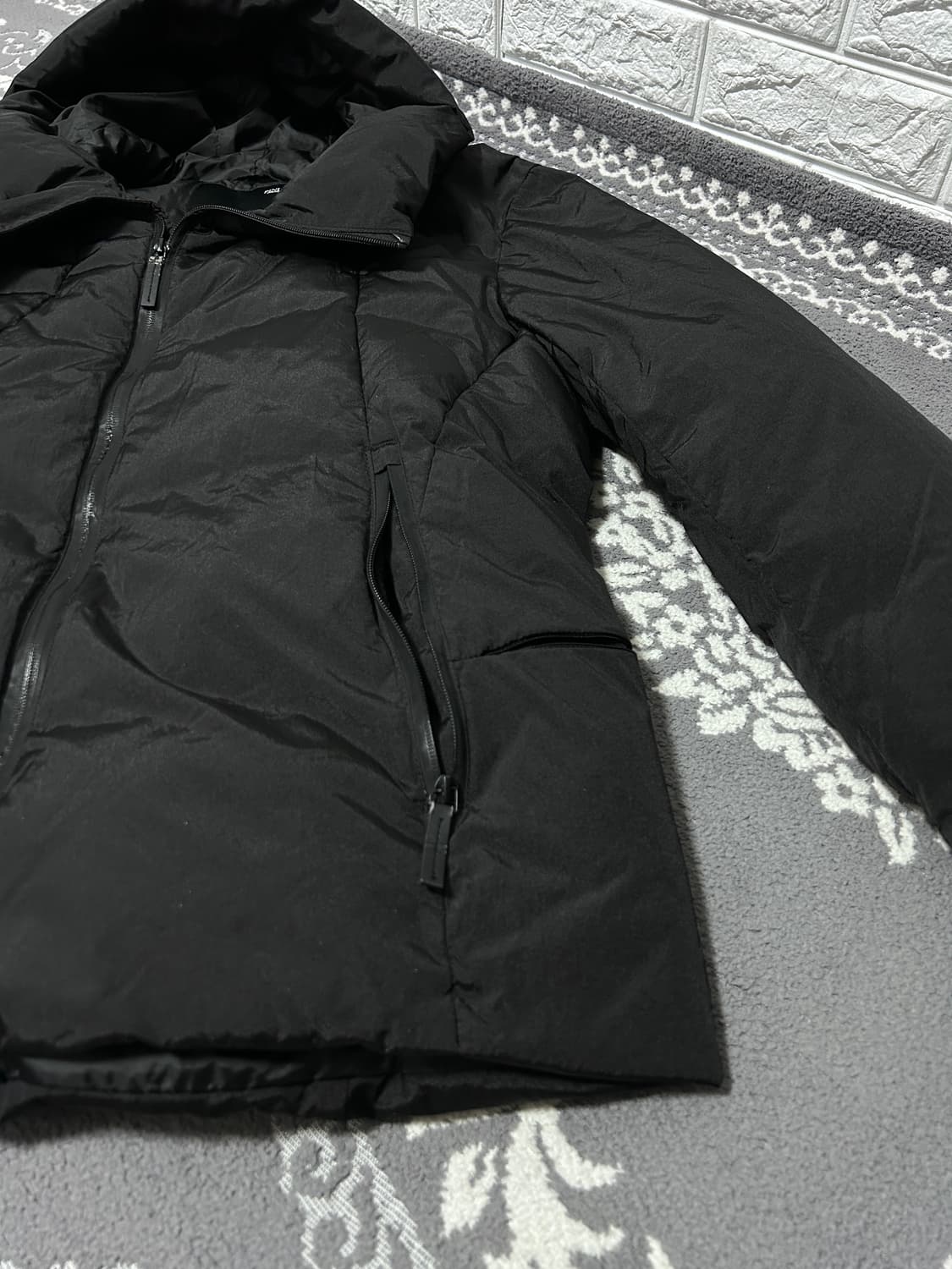 비대칭 하이넥 다운 패딩 자켓 상품이미지6