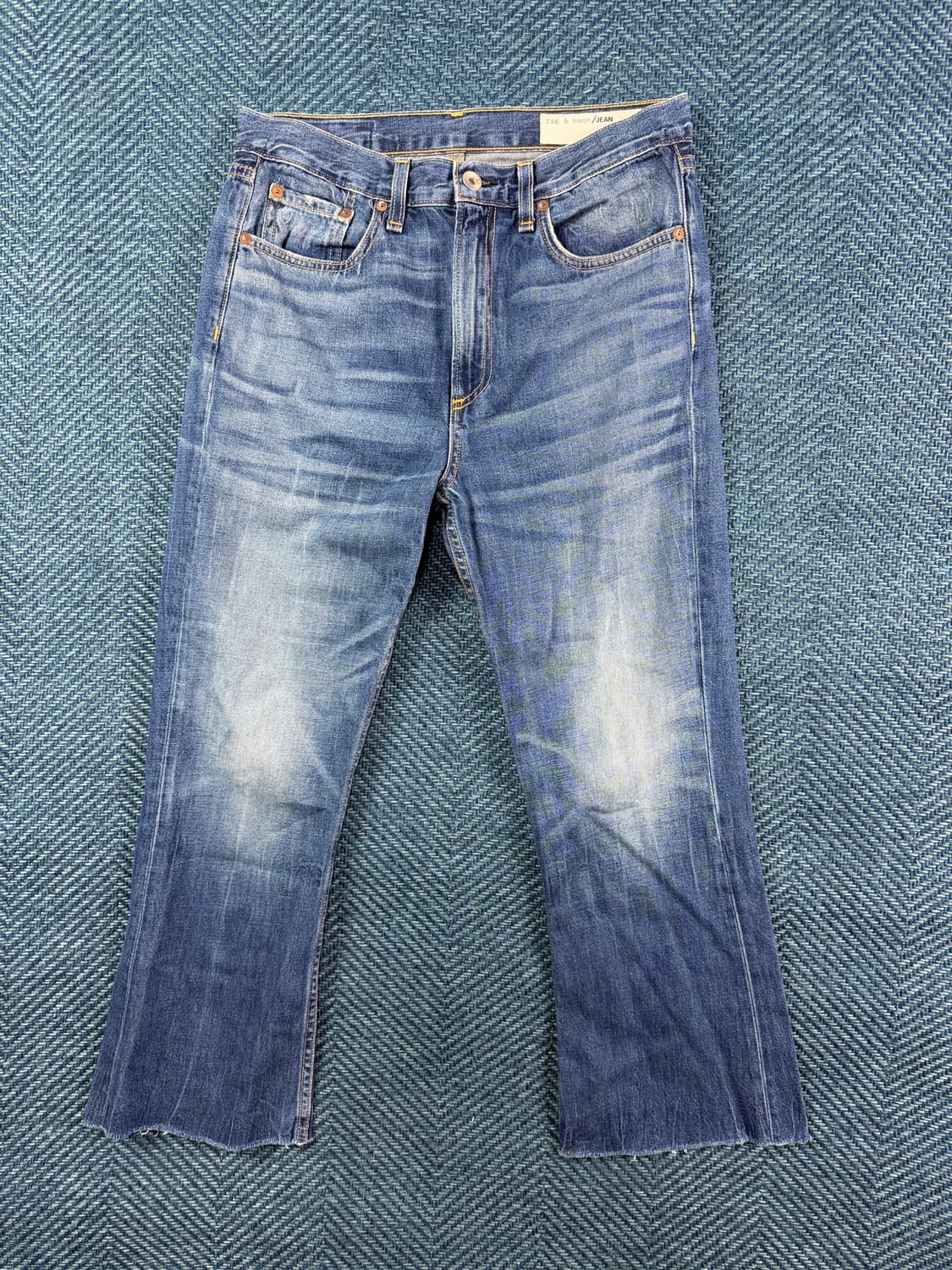 랙앤본 (Rag & Bone/JEAN) 빈티지 워싱 컷오프 데님 팬츠 상품이미지1