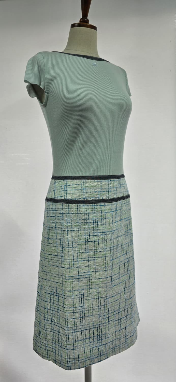 Courreges 꾸레쥬 롱 니트 원피스 38 상품이미지4