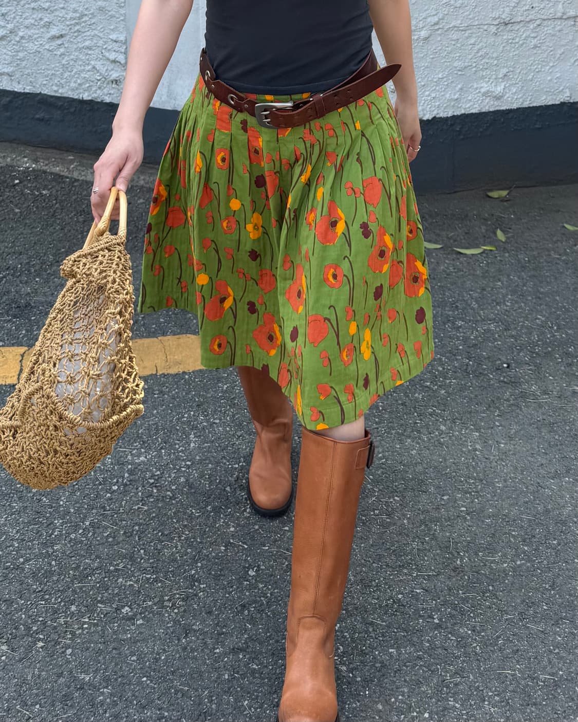 49AV. 준코 시마다 / 포피 플라워 코튼 스커트 상품이미지10