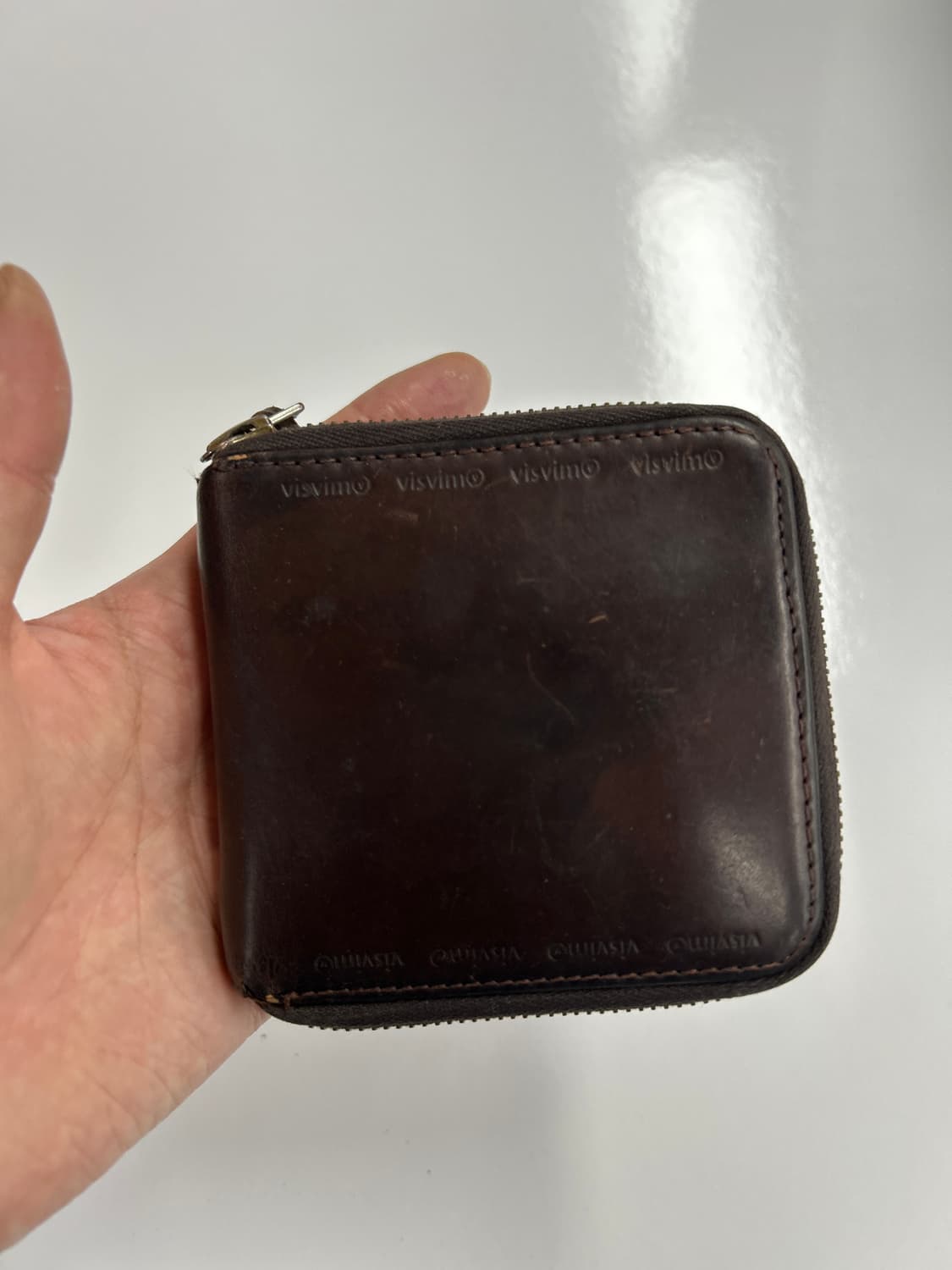 VISVIM 올드비즈빔 다크브라운 레더 바이폴드 지갑 상품이미지2