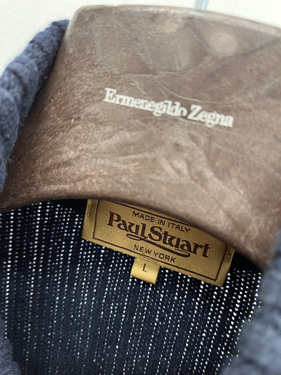 110) 폴스튜어트 스웨이드 누빔 니트집업 상품이미지4