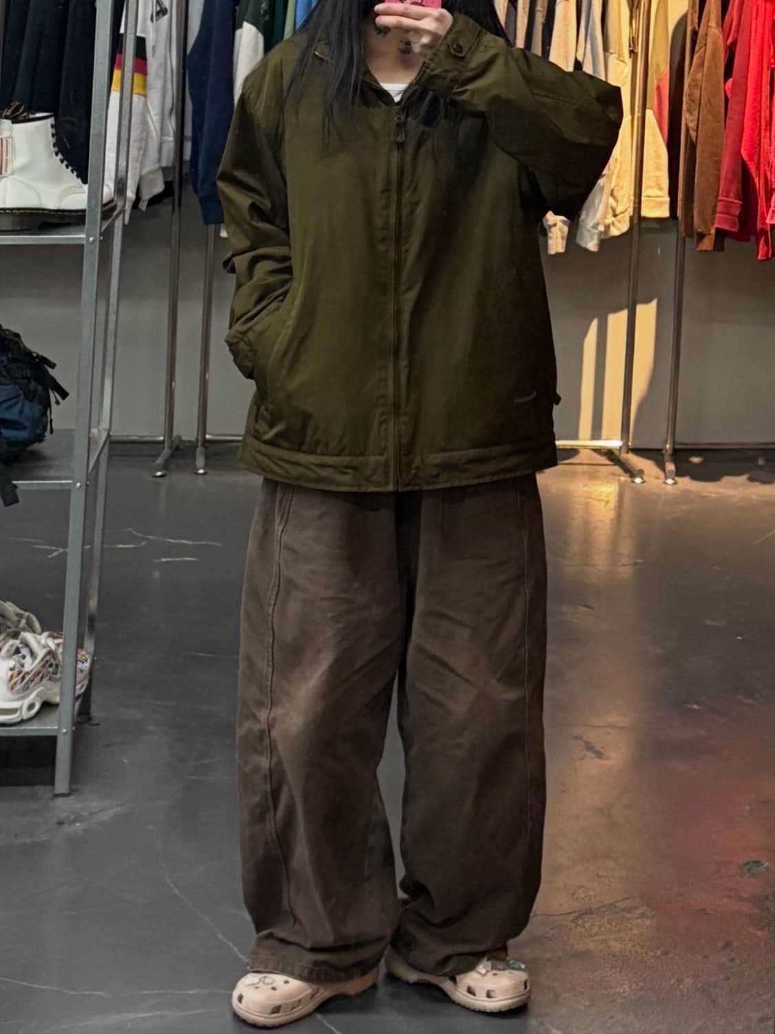 폴로랄프로렌 플리스 나일론 카키 페리 블루종자켓 A3277 상품이미지1