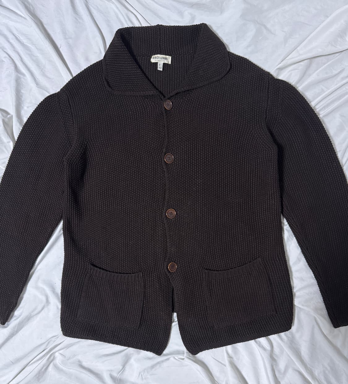 90s 조르지오 아르마니 메리노 울 니트 가디건 상품이미지3