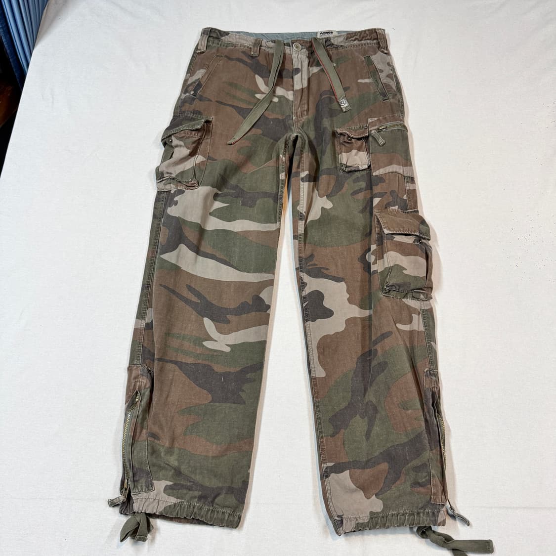 36inch) 빈티지 밀리터리 유틸리티 카고 팬츠 우드랜드 카모 상품이미지4