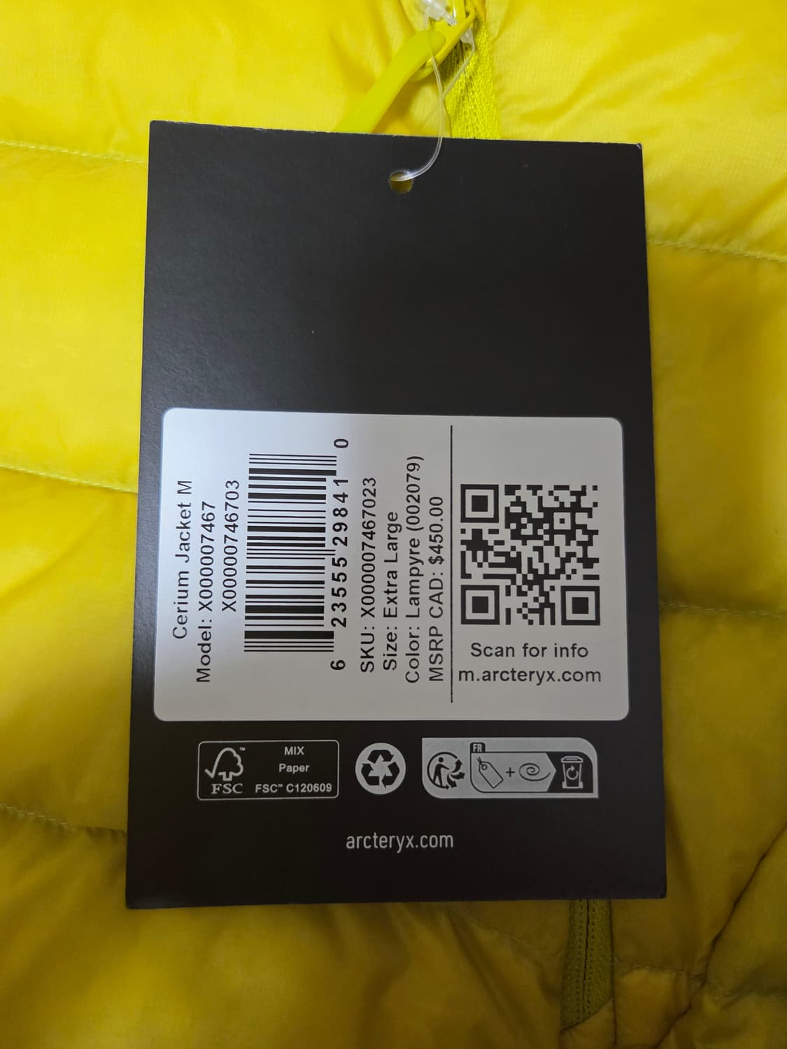 [새상품] 아크테릭스 세륨 자켓 남성 사이즈 XL 상품이미지3