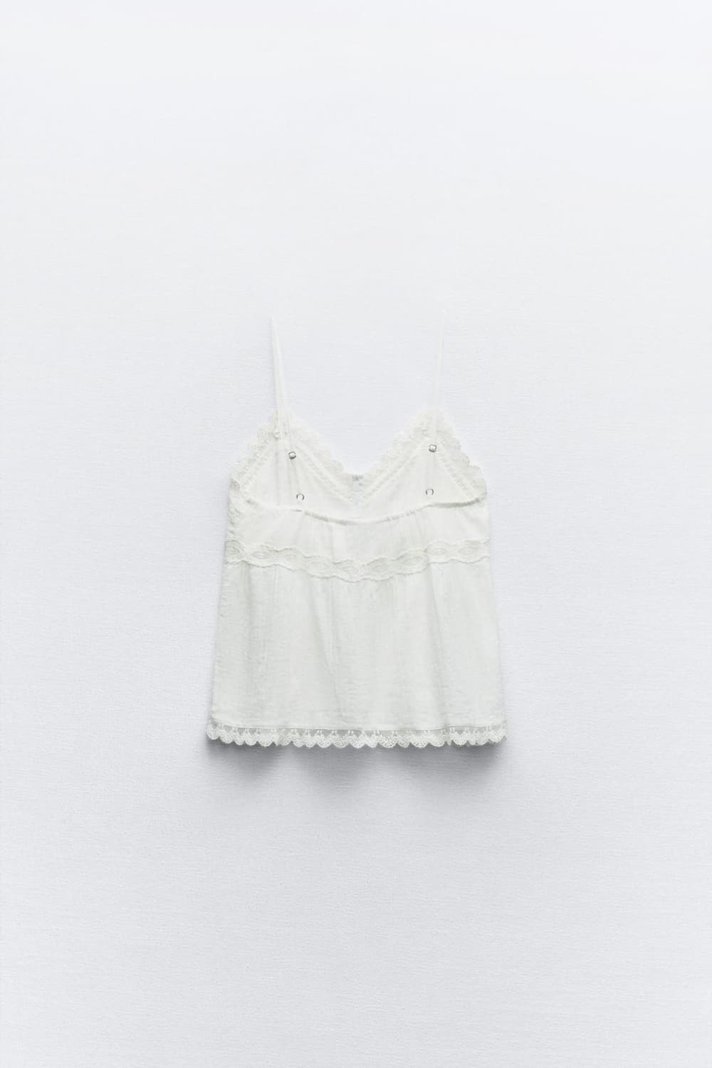 구함) 자라 자수 장식 탑 화이트 상품이미지2