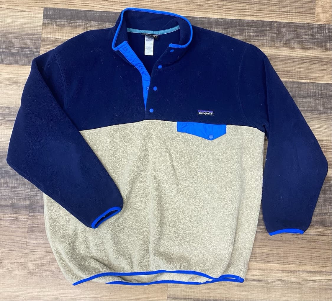 13FW 파타고니아 신칠라 스냅-T 플리스 네이비 베이지 블루 포켓 상품이미지1