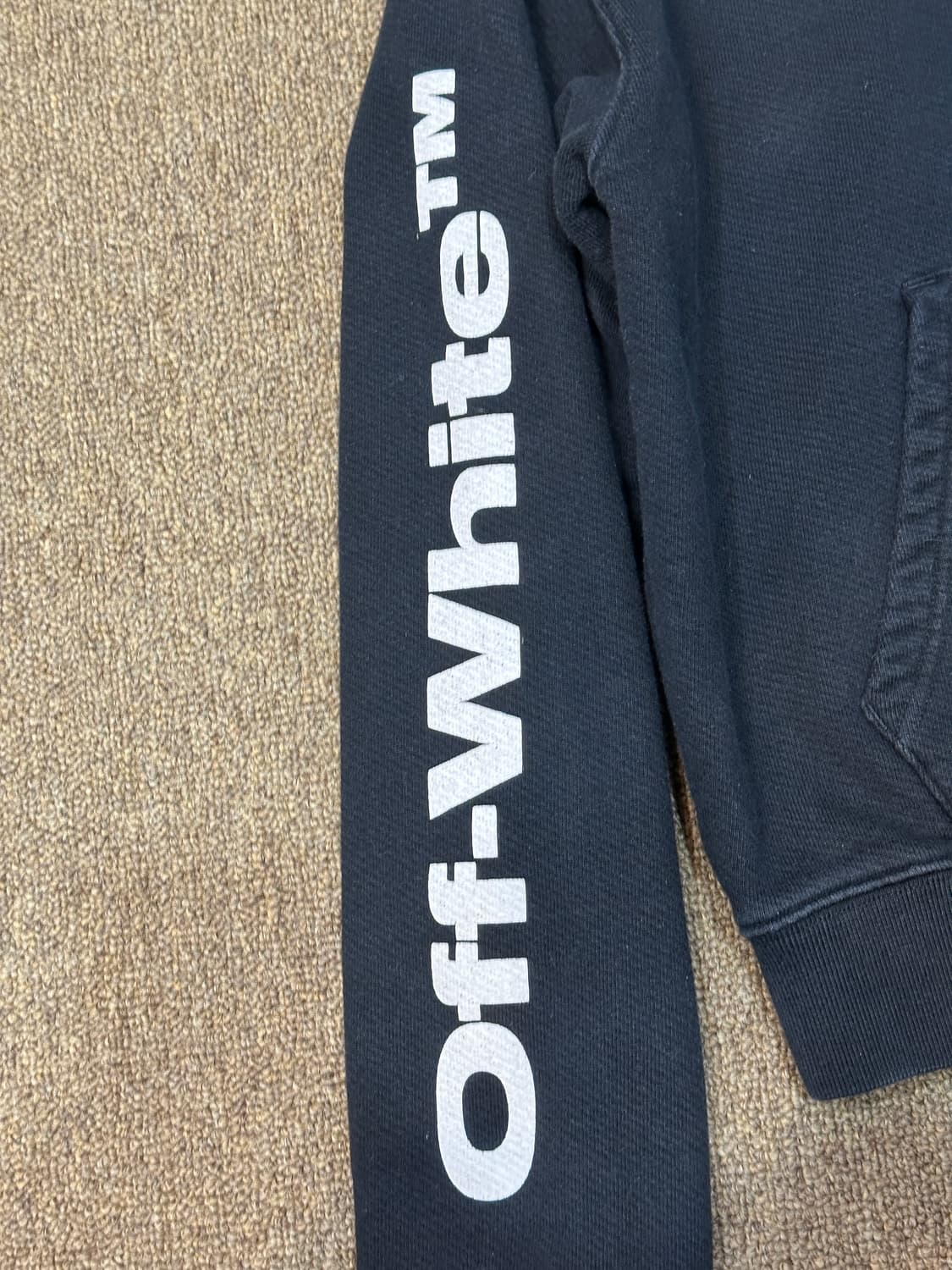 오프화이트 디아그 스컬 프린팅 후드티 xs 상품이미지4