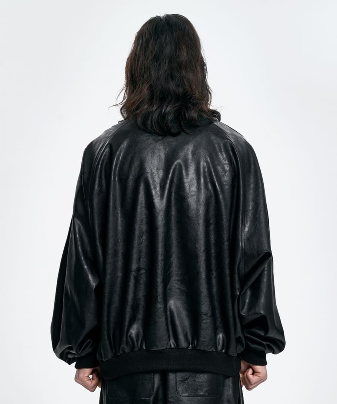 아조바이아조 레더 트랙 박시핏 자켓 가죽 상품이미지5