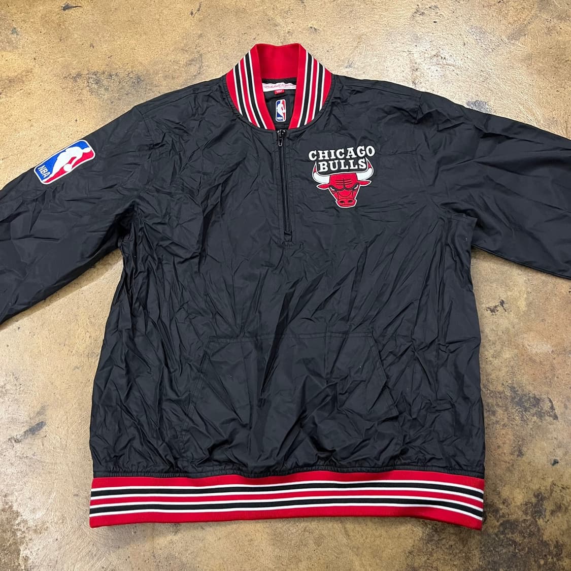 [정품/L] NBA 미첼앤네스 시카고불스 반집업자켓 웜업풀오버 b17 상품이미지3