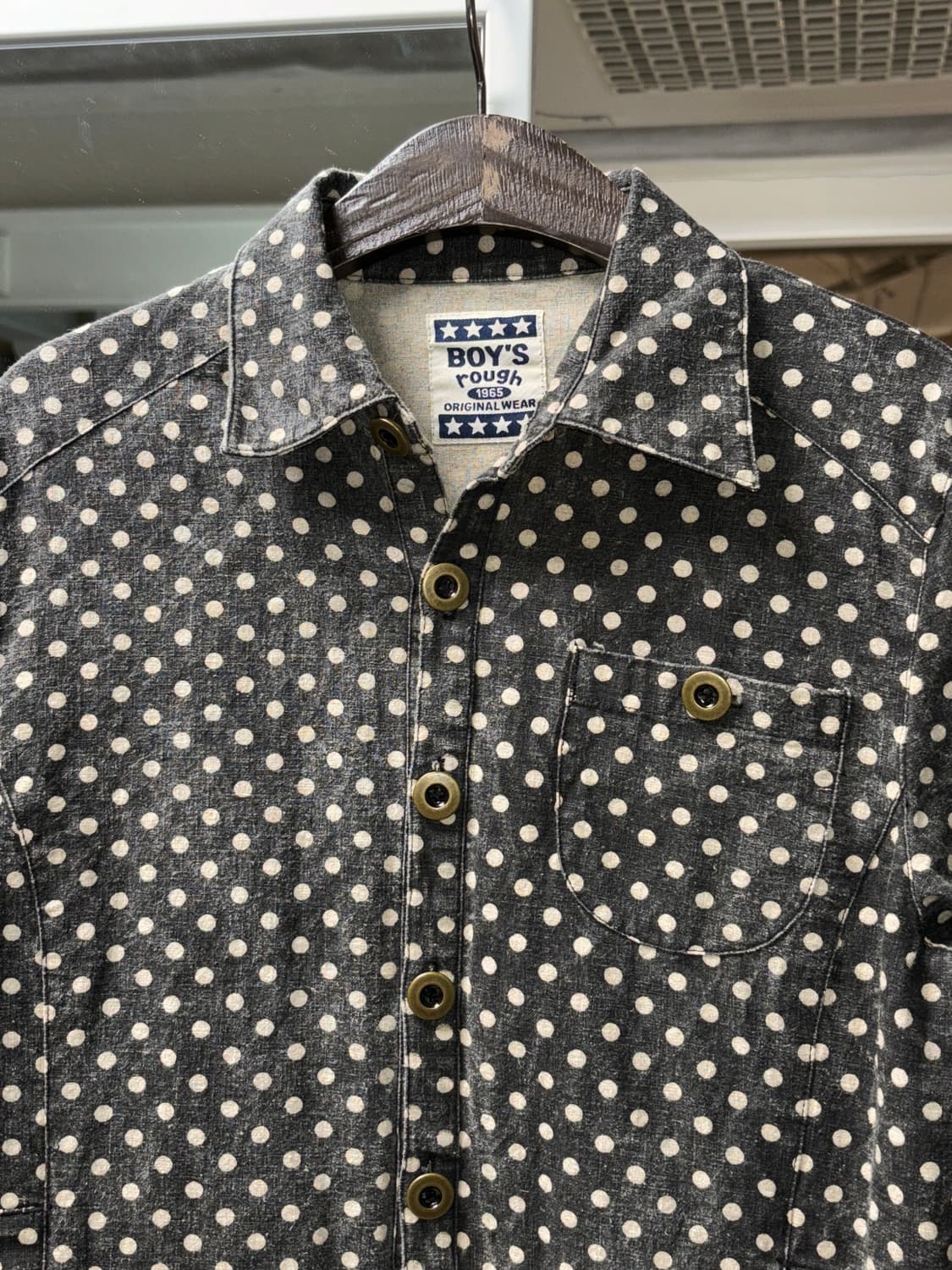Rough 도트 버튼업 자켓 상품이미지3
