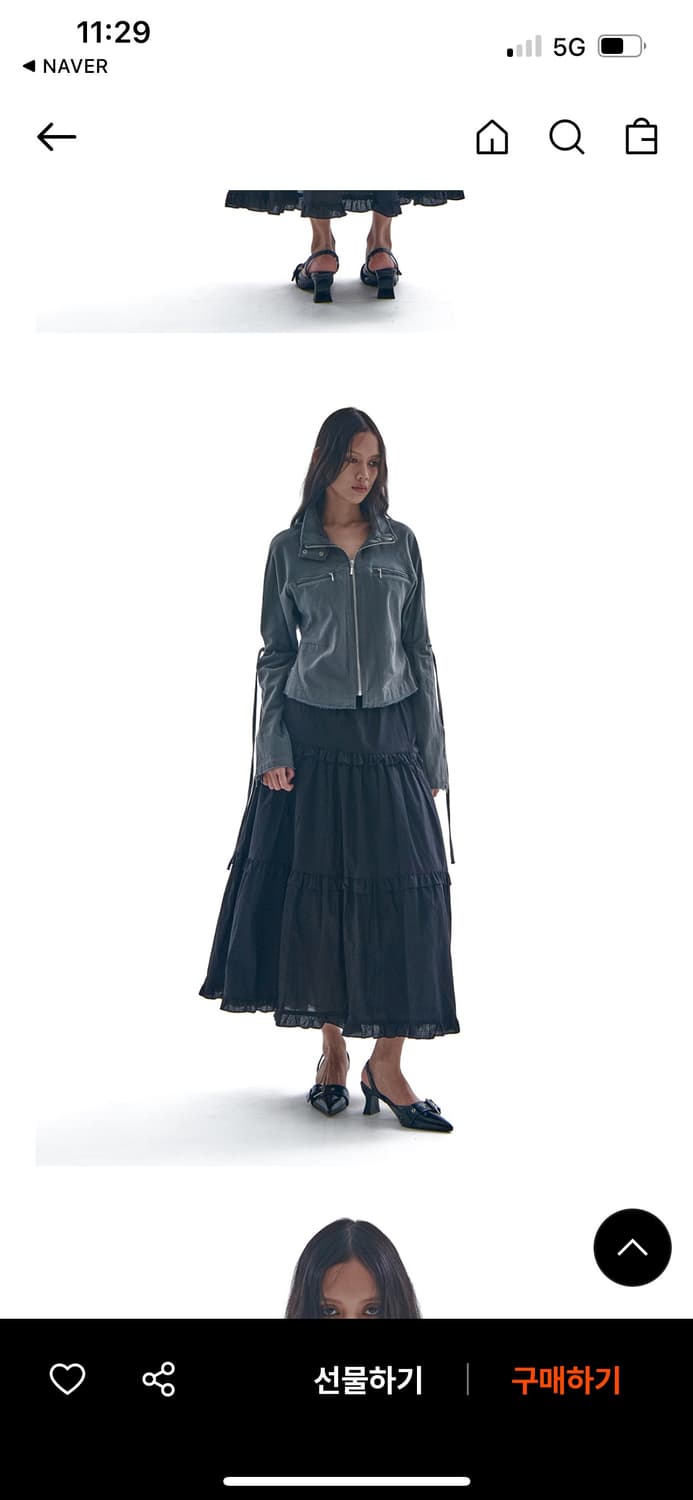 플레이스 스튜디오 데미지 빈티지 워싱 스트링 라인 코튼 집업 자켓 상품이미지2