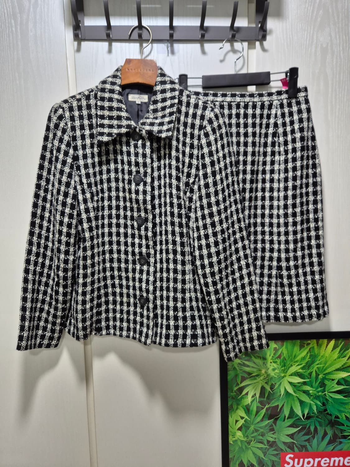 (세일)JPN 빈티지. 트위드 자켓 스커트 세트 상품이미지1