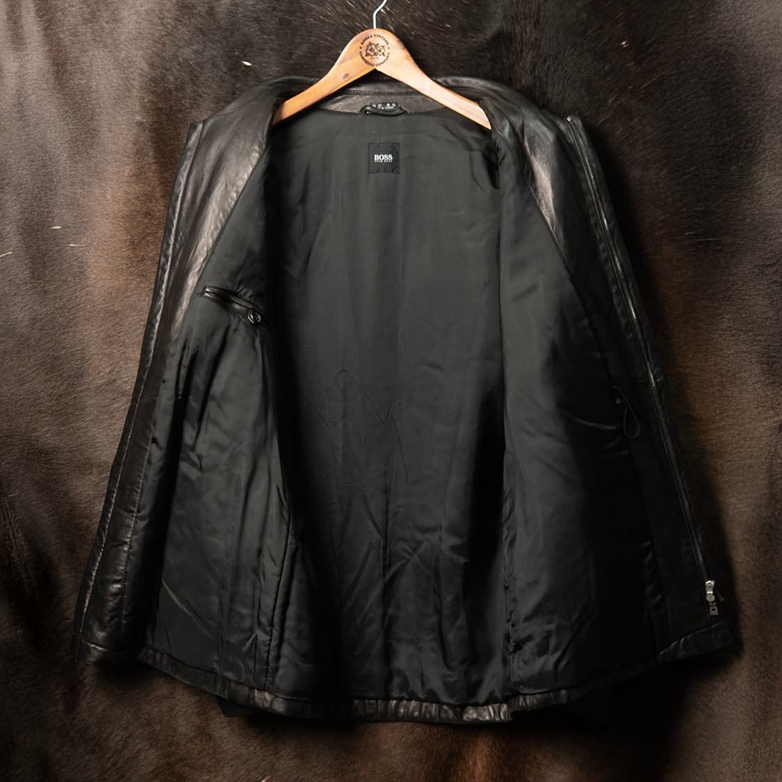 [107] 00s 휴고보스 HUGO BOSS 램스킨 레더자켓 블랙  상품이미지8