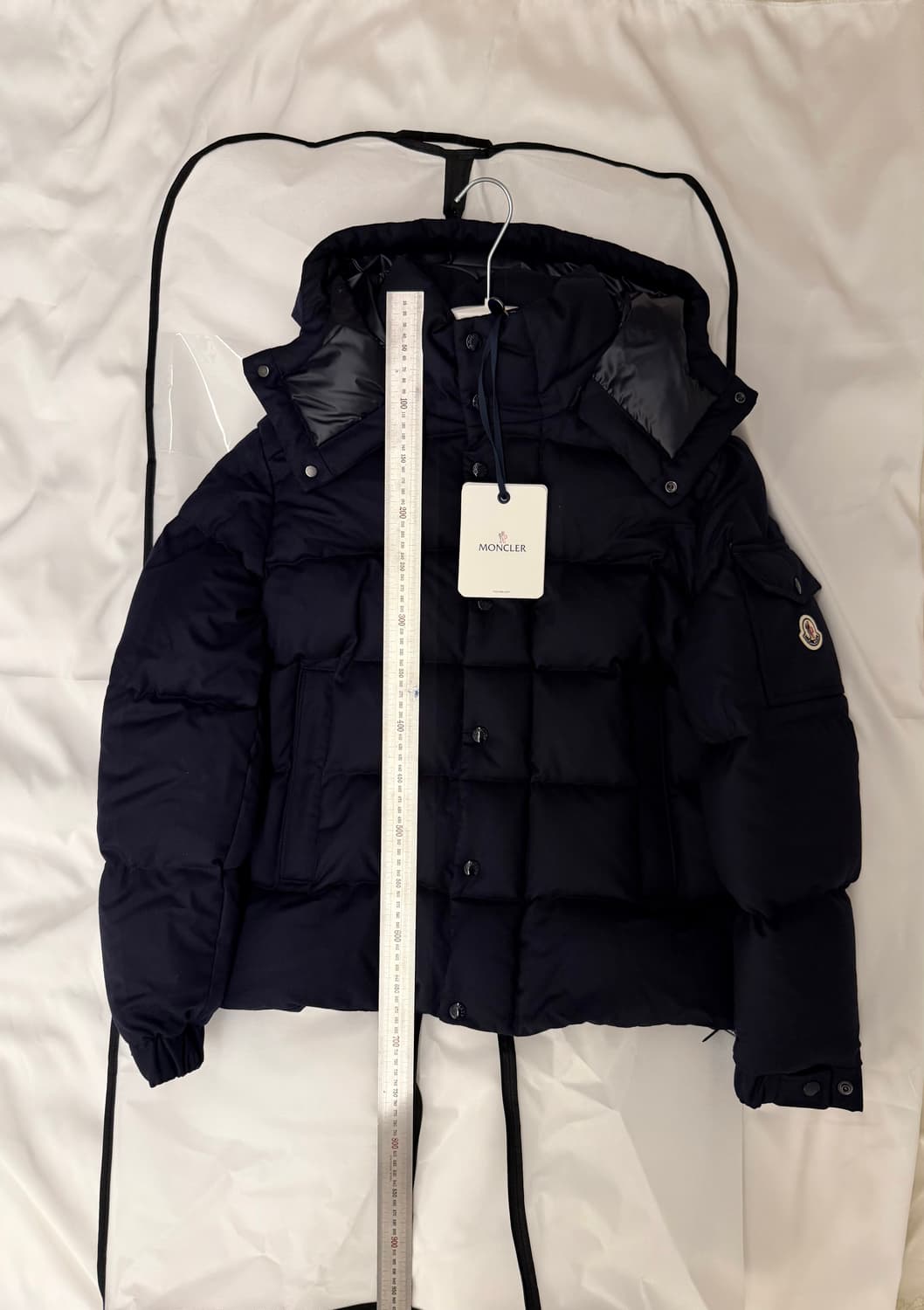 24FW 몽클레어 베제르 울 플란넬 네이비 블루 상품이미지1