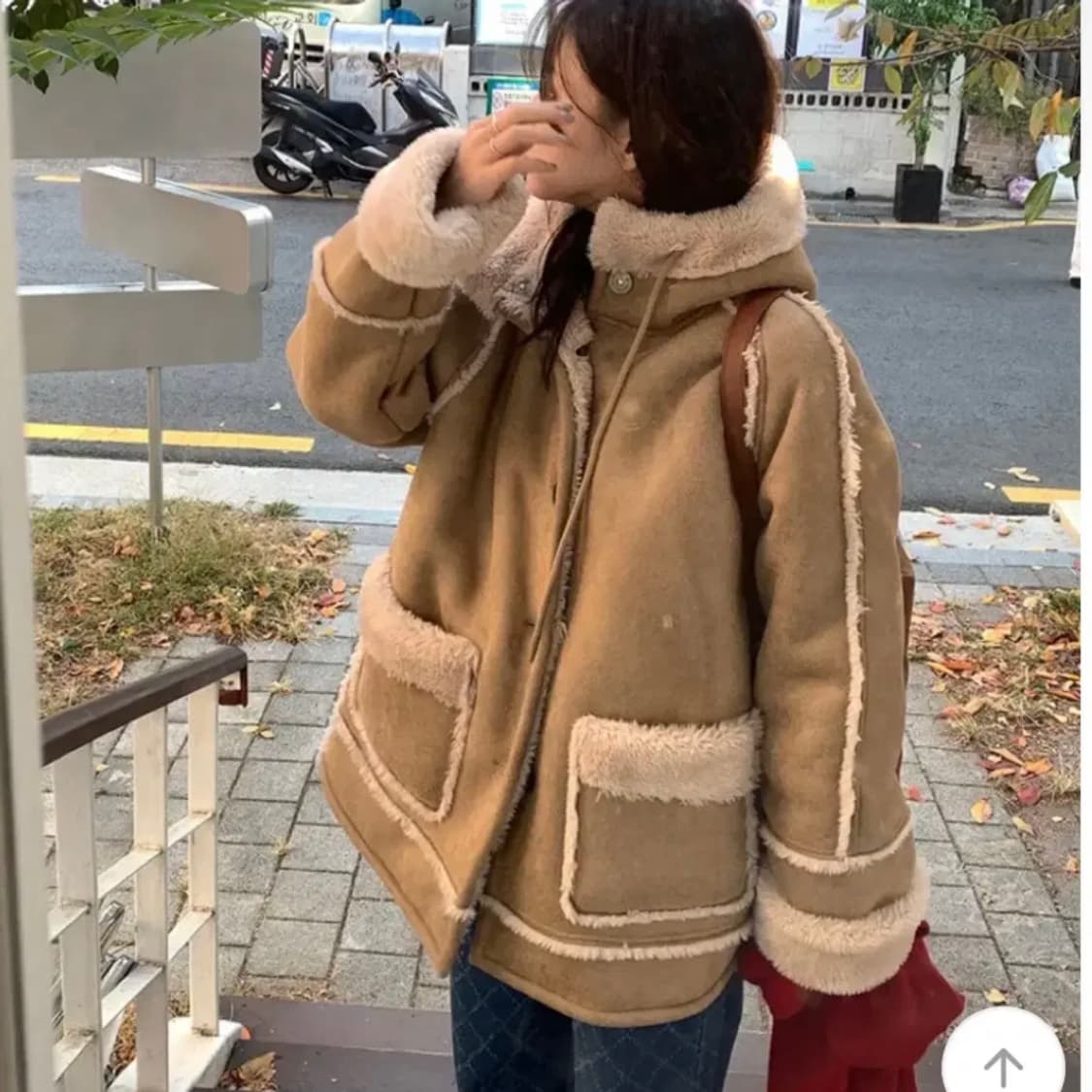 후드 양털 리버시블 무스탕 상품이미지3