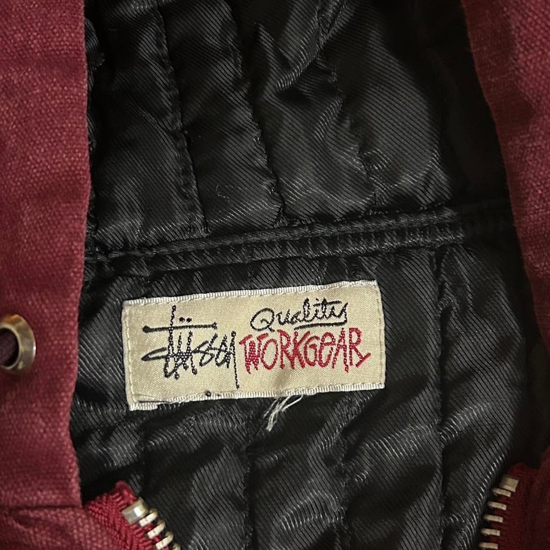 스투시 캔버스 인슐레이티드 워크 자켓 버건디 상품이미지3