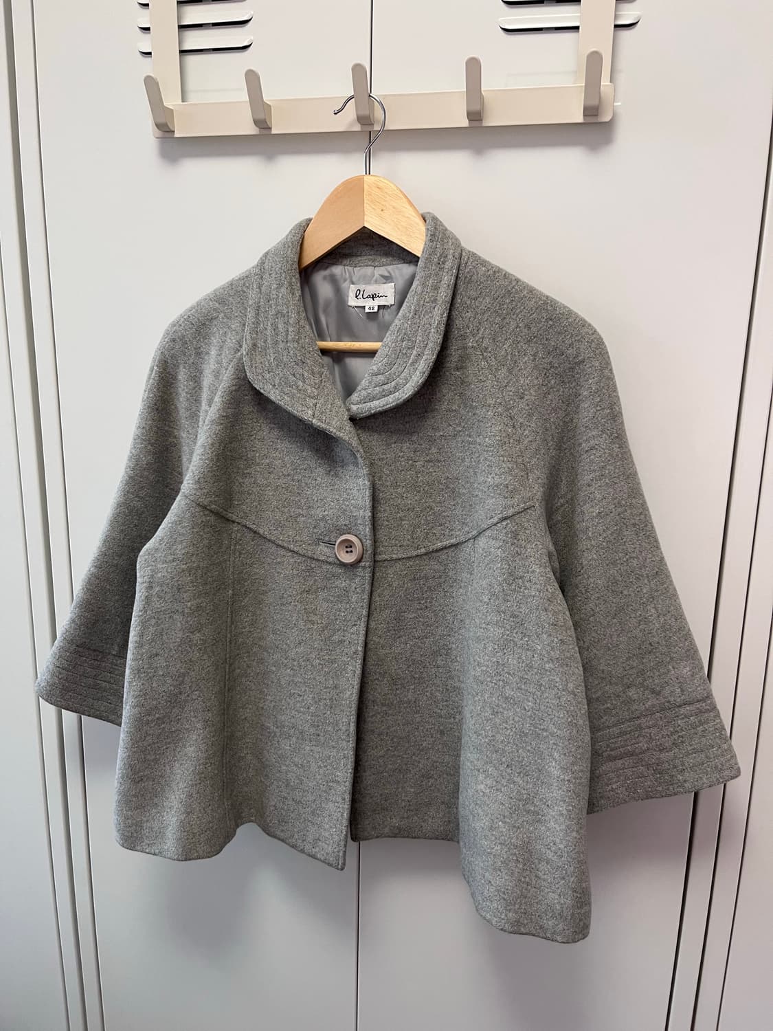 빈티지 투버튼 둥근카라 사와코 울코트 상품이미지7