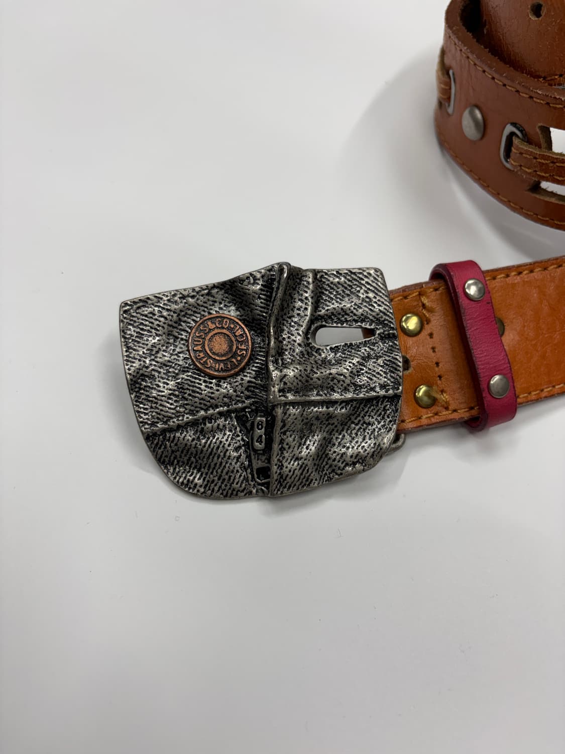 리바이스 빈티지 웨스턴 데님 버클 레더 벨트 Levis 상품이미지2