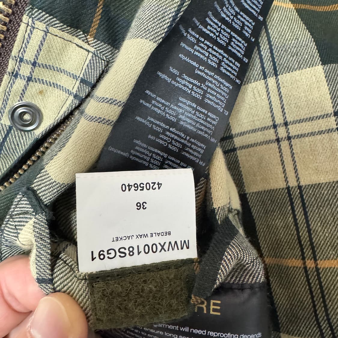 바버 왁스자켓 비데일 상품이미지5