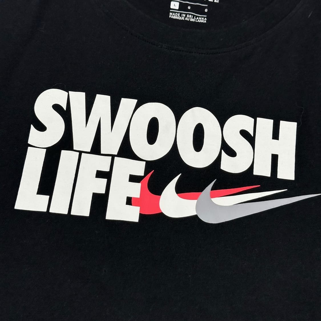 나이키 멀티 스우시 블랙 반팔 티셔츠 (L) 상품이미지3
