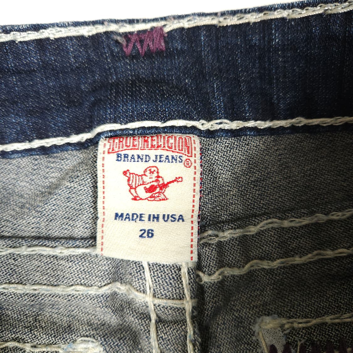 트루릴리전 로우라이즈 세미 부츠컷 데님팬츠  상품이미지5