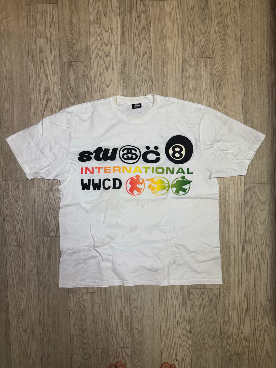 스투시 CPFM 발포 나염 티셔츠 화이트 상품이미지1