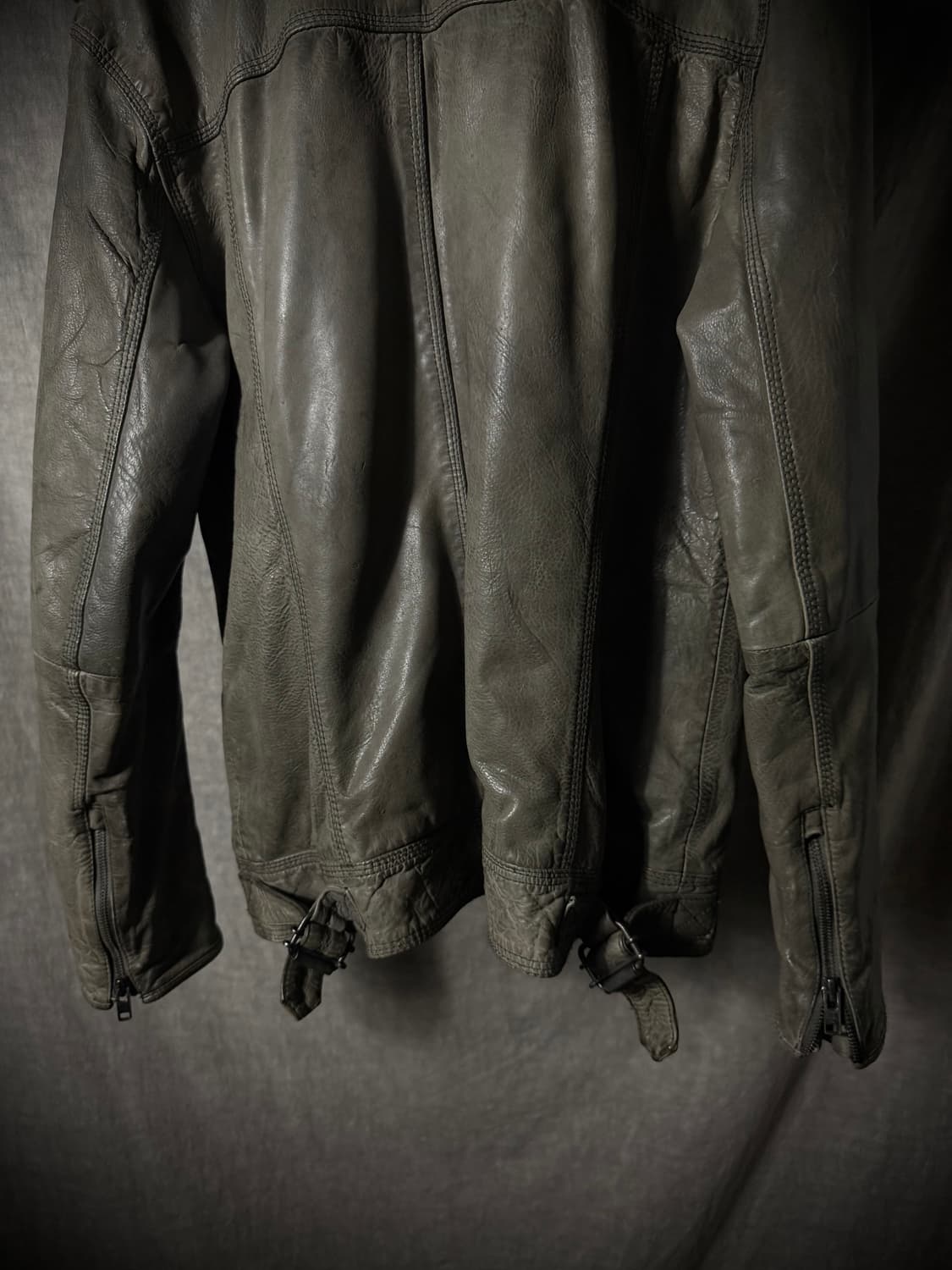 Superdry Vintage Cowhide Leather Jacket 상품이미지7