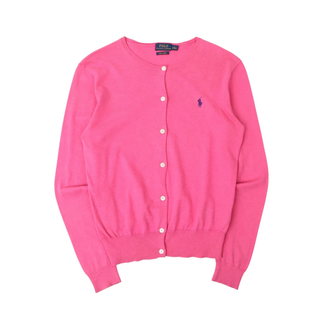 폴로 랄프로렌 핑크 코튼 니트 가디건 상품이미지1