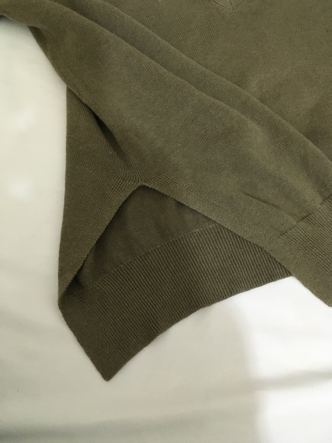 VTG Unbalance Khaki Knit Sweater 상품이미지7