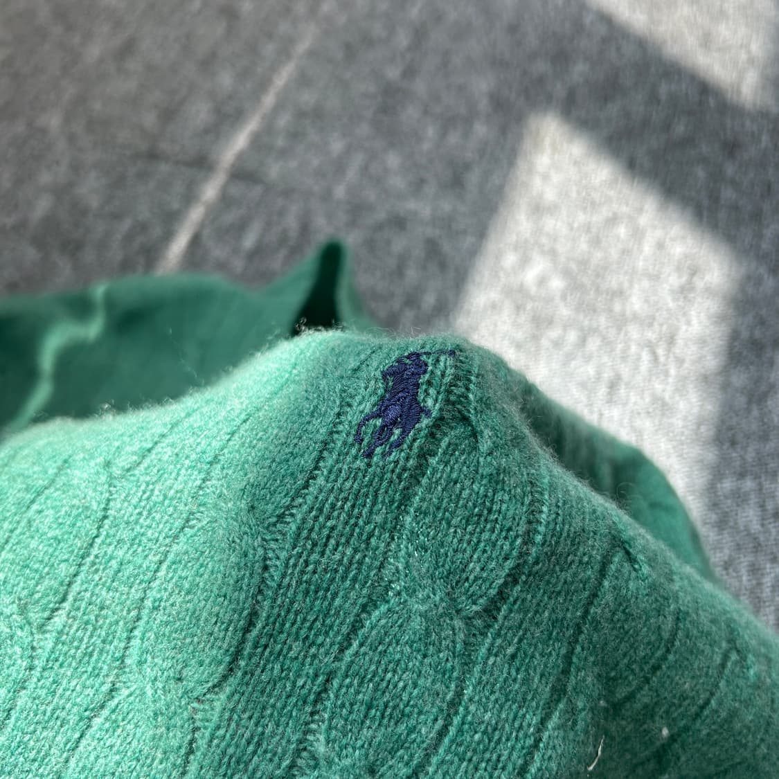 폴로 랄프로렌 램스울 그린 케이블 니트 상품이미지4