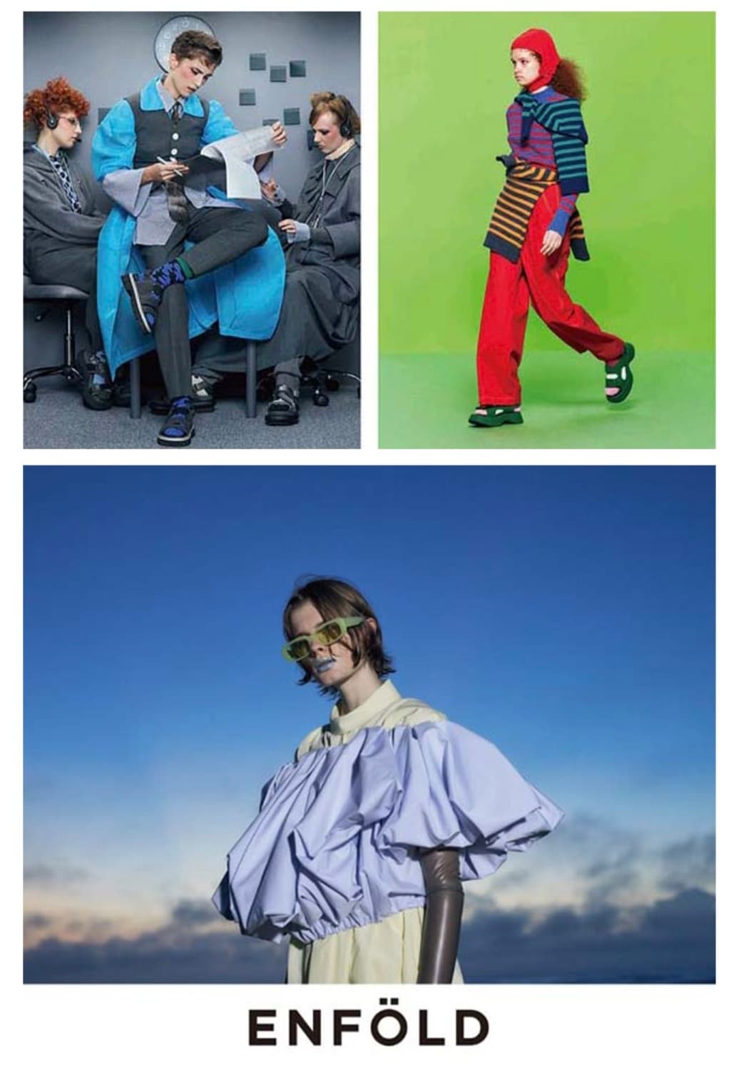 ENFÖLD 딥네이비 레이어드 블라우스 상품이미지10