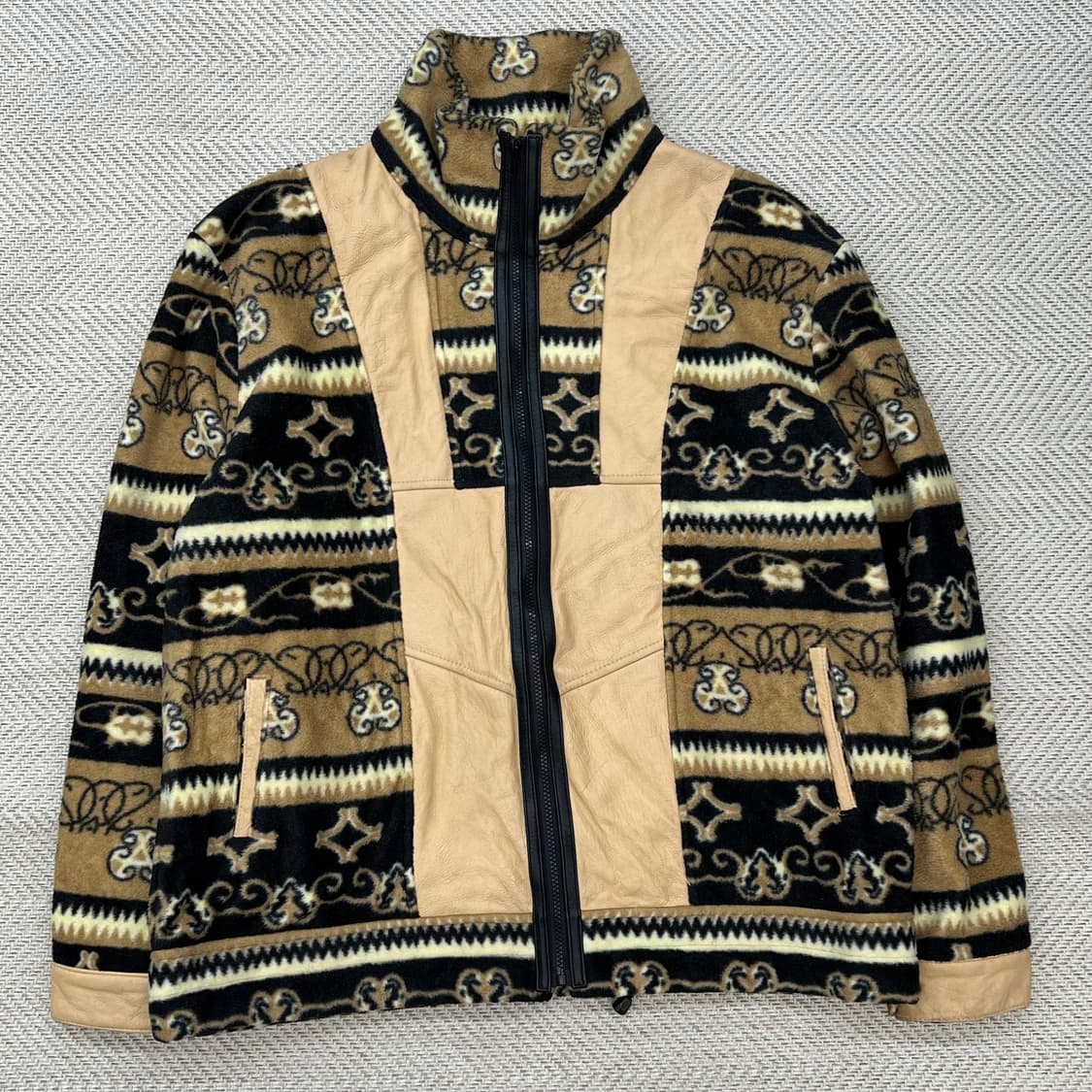 웨스턴 패턴 레더 플리스 r2808 상품이미지1