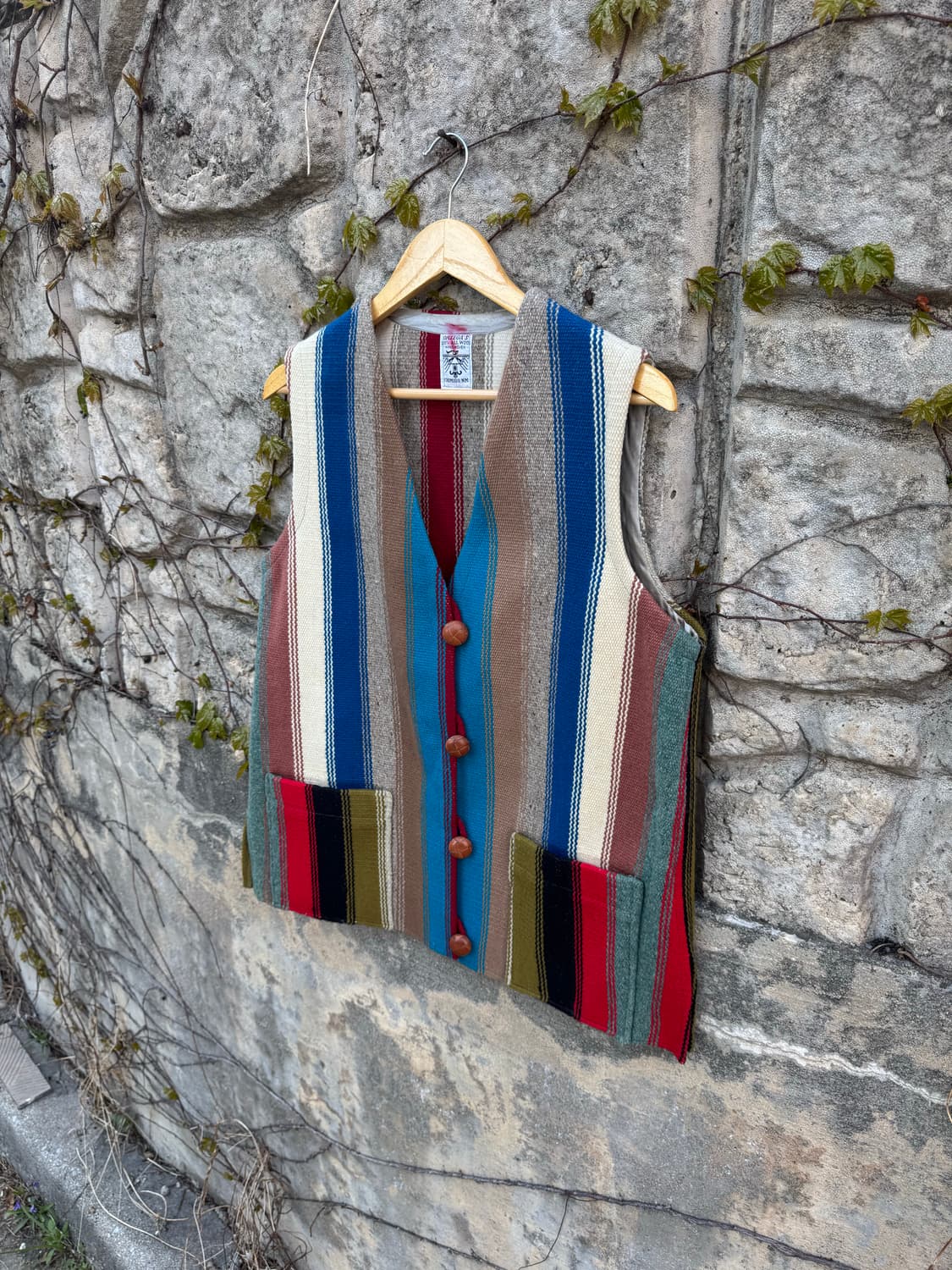 오르테가 핸드 우븐 울 네이티브 아메리칸 웨스턴 치마요 베스트 조끼 상품이미지3