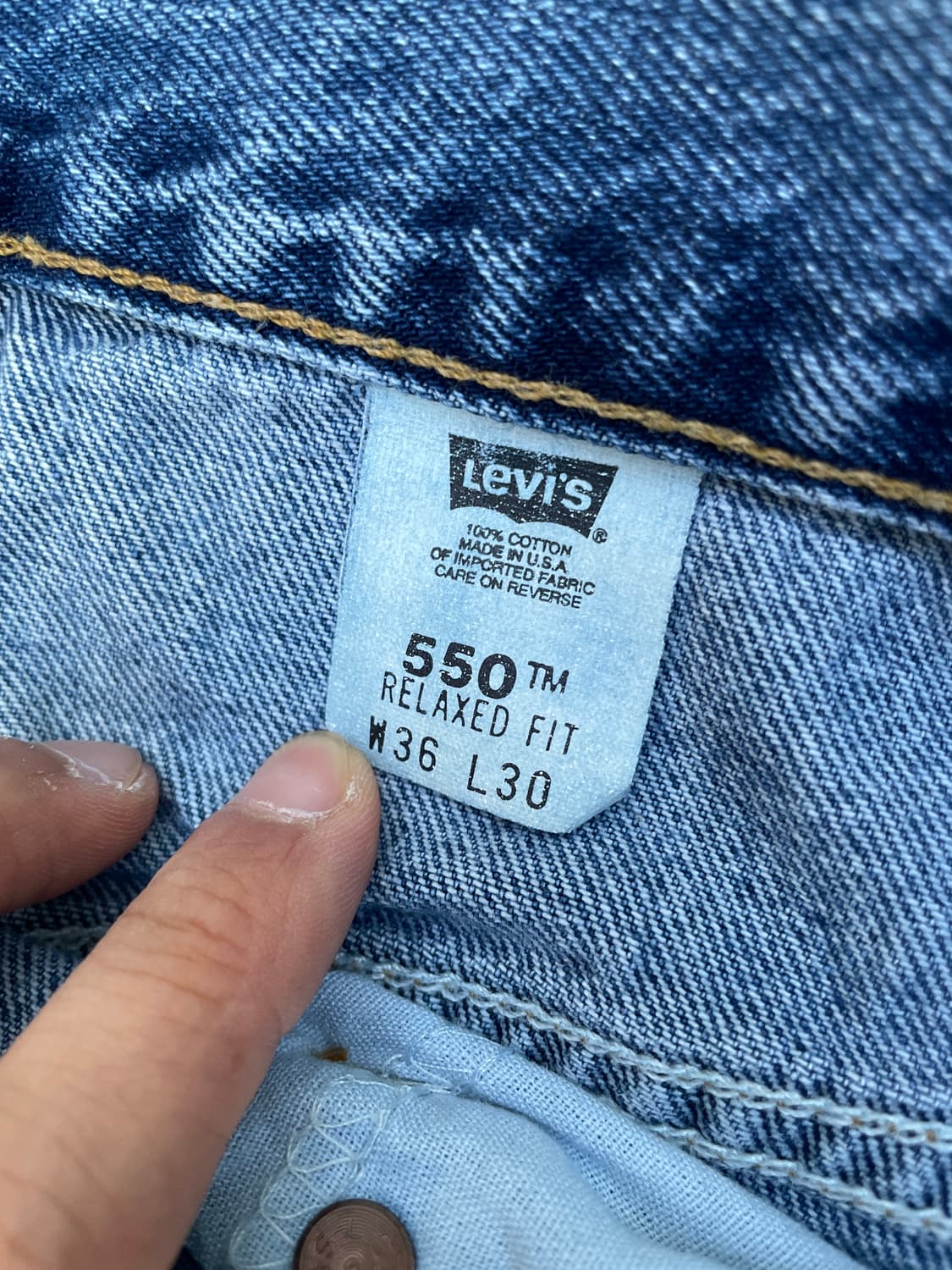 [36x30] made USA Levis 리바이스550 데님 팬츠 e12 상품이미지2
