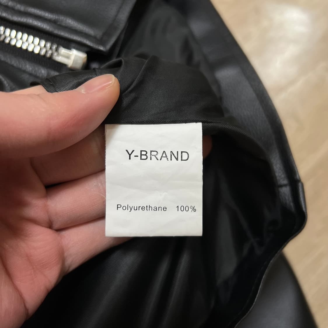 와이브랜드 레더 더블 라이더 가죽자켓 [블랙] L/100 상품이미지5