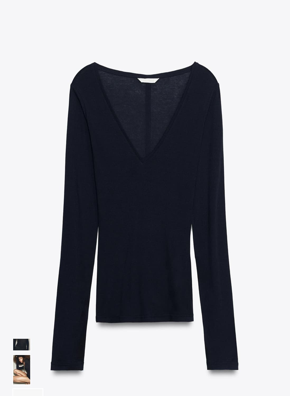 자라 zara 브이넥 티셔츠 네이비 상품이미지1