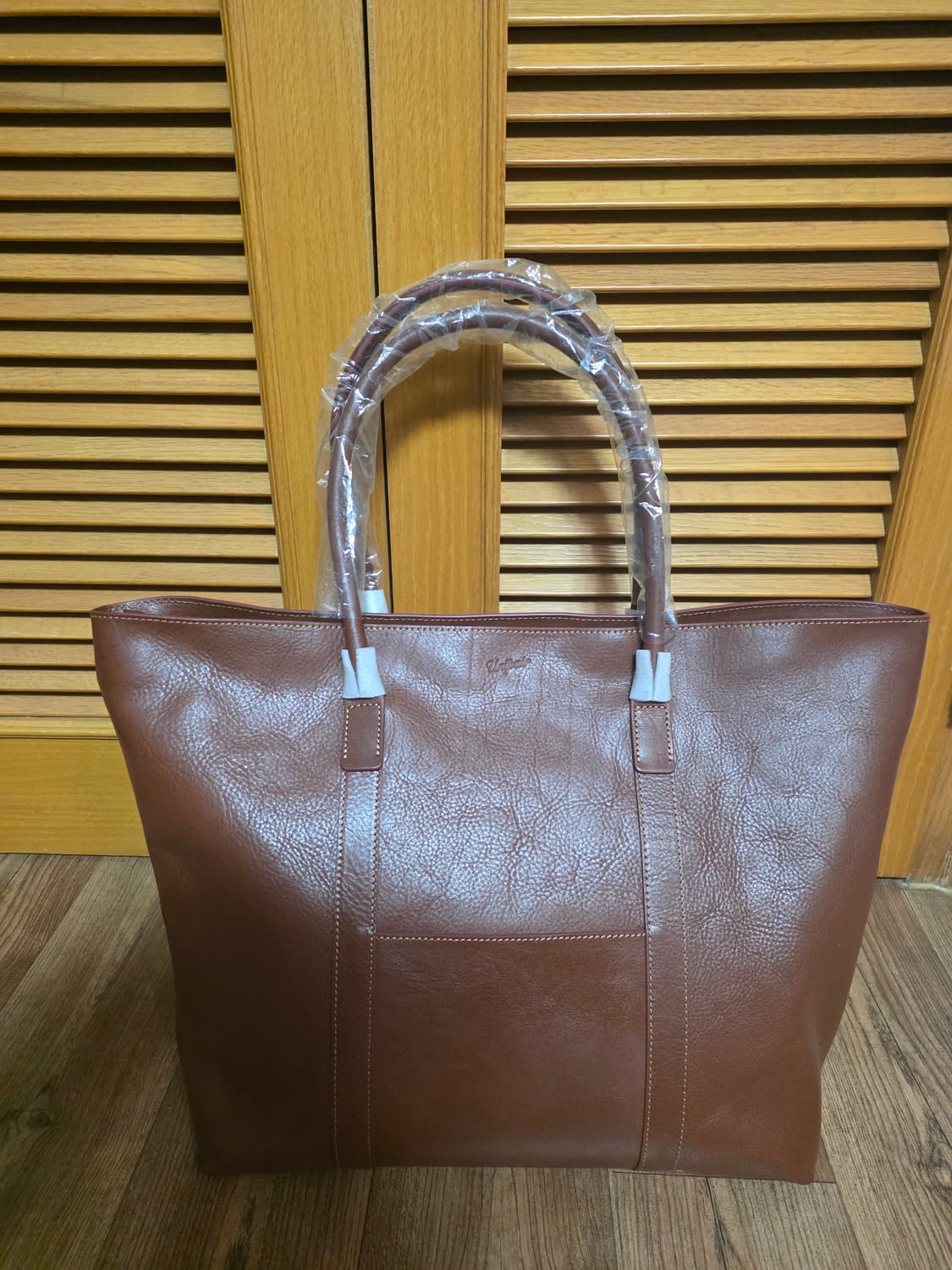 유니페어 에센셜 레더 토트백 tan 상품이미지2