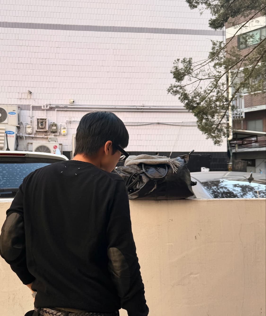 메종 마르지엘라 아카이브 11AW 레더 패치 니트 상품이미지9