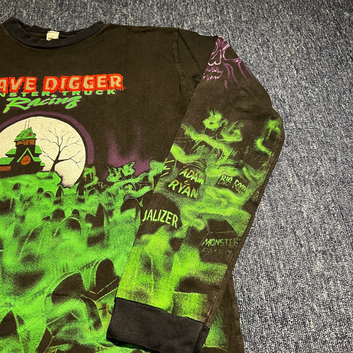 빈티지 90s Grave Digger 몬스터트럭 롱슬리브 상품이미지4