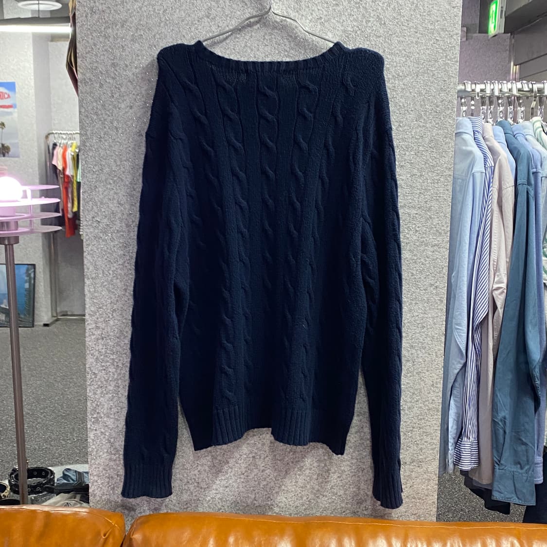 폴로 랄프로렌 네이비 꽈배기 니트 B2113 상품이미지4