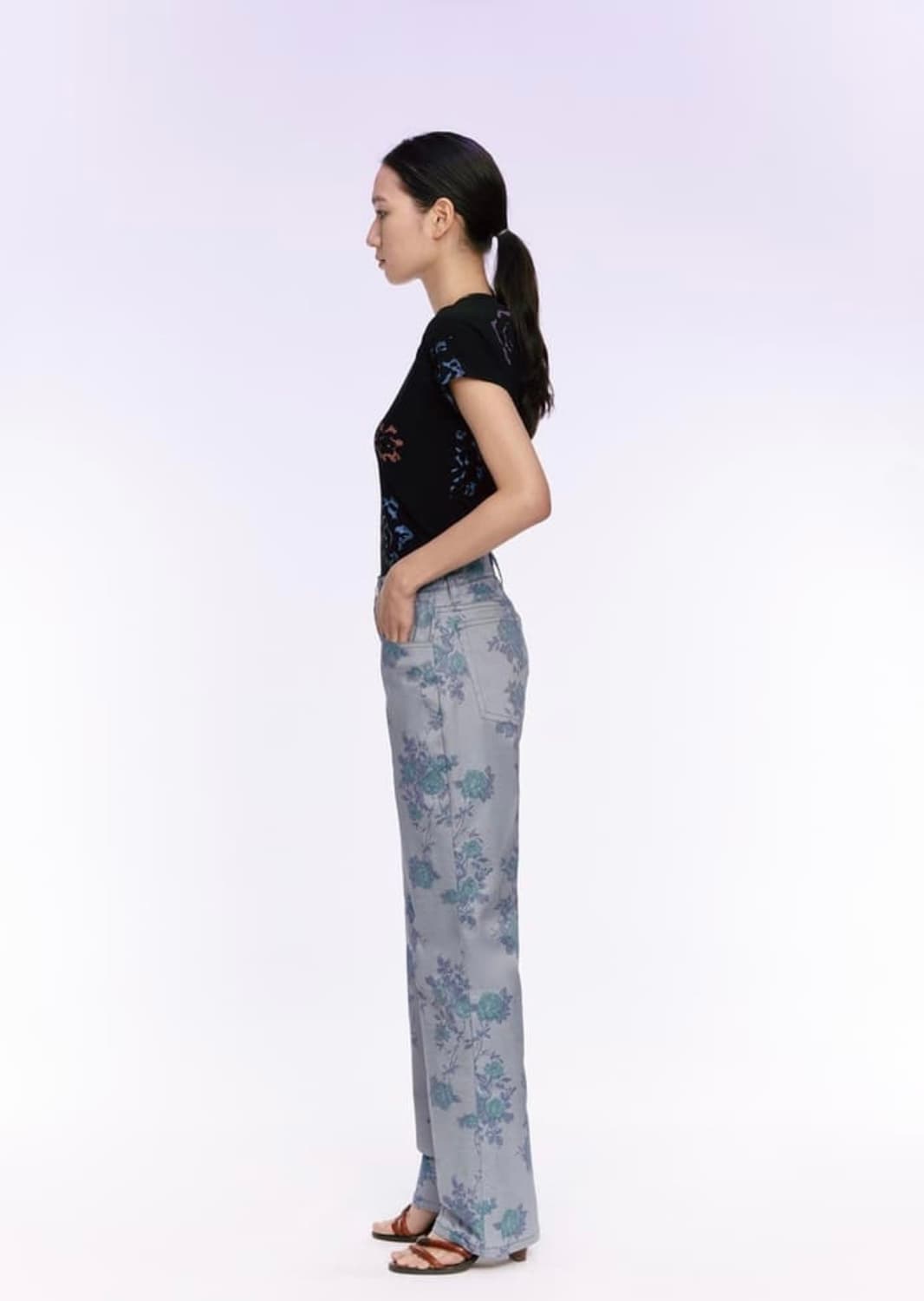 TEAK blue rose pants 티크 팬츠 상품이미지2
