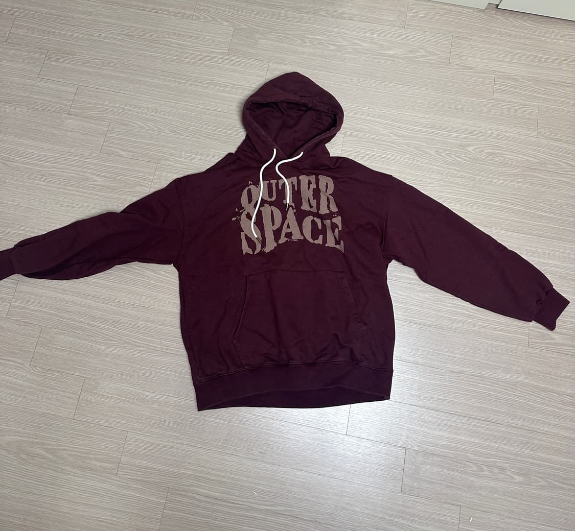 에즈카톤 스페이스 헤비코튼 후드 버건디 상품이미지2
