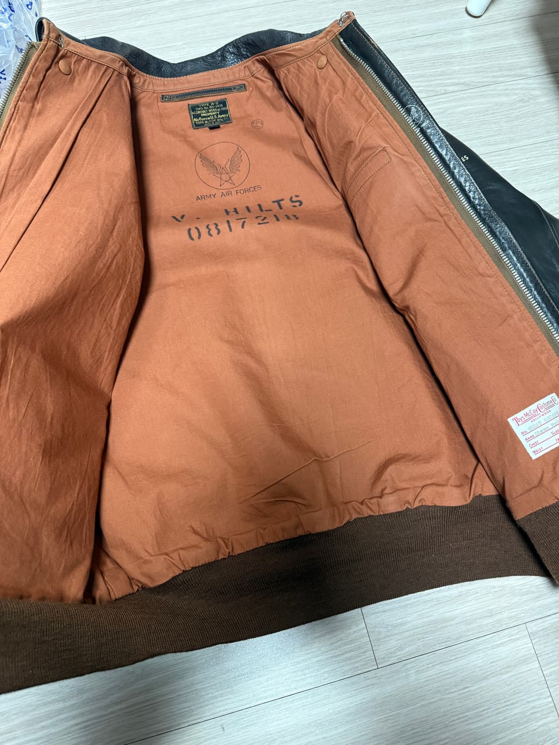 [40사이즈] 토이즈맥코이 a-2 가죽자켓 상품이미지3