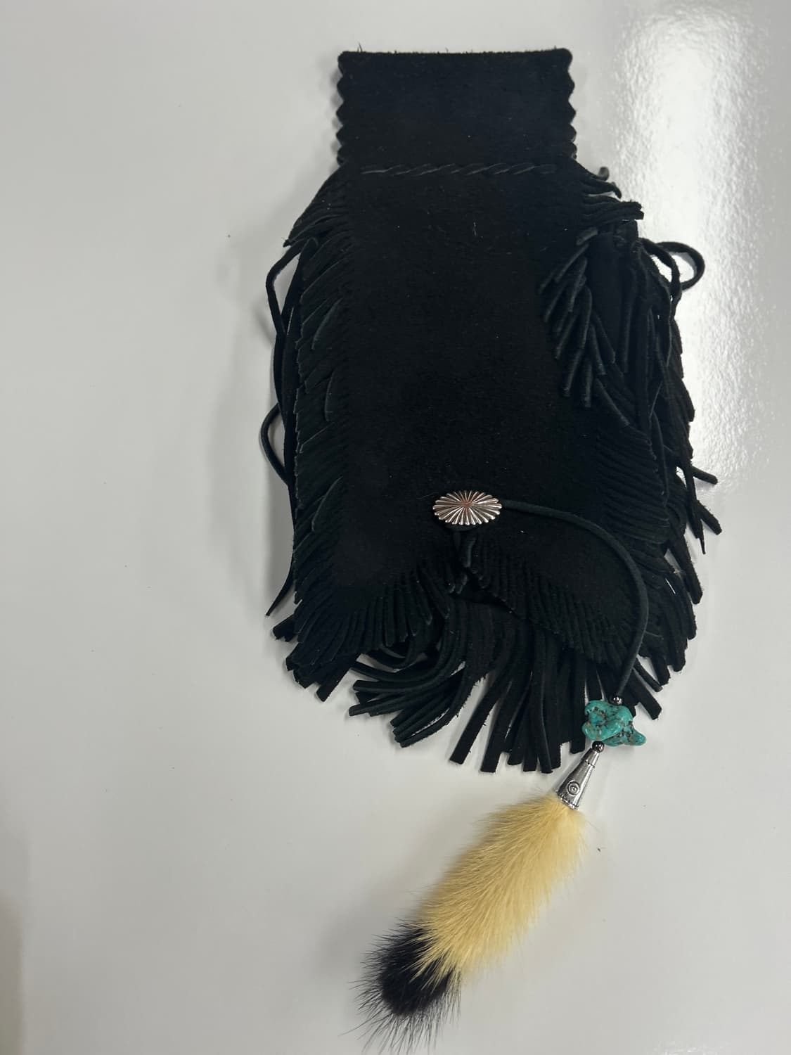 goros 고로스 블랙 디어스킨 메디슨 웨이스트백 상품이미지1