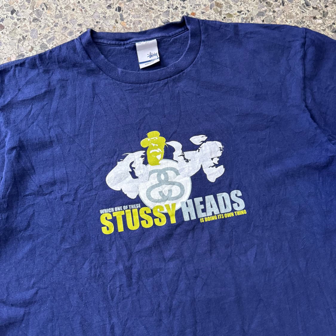 [L] 00s Stussy 스투시 Heads 프린팅 반팔티 상품이미지5
