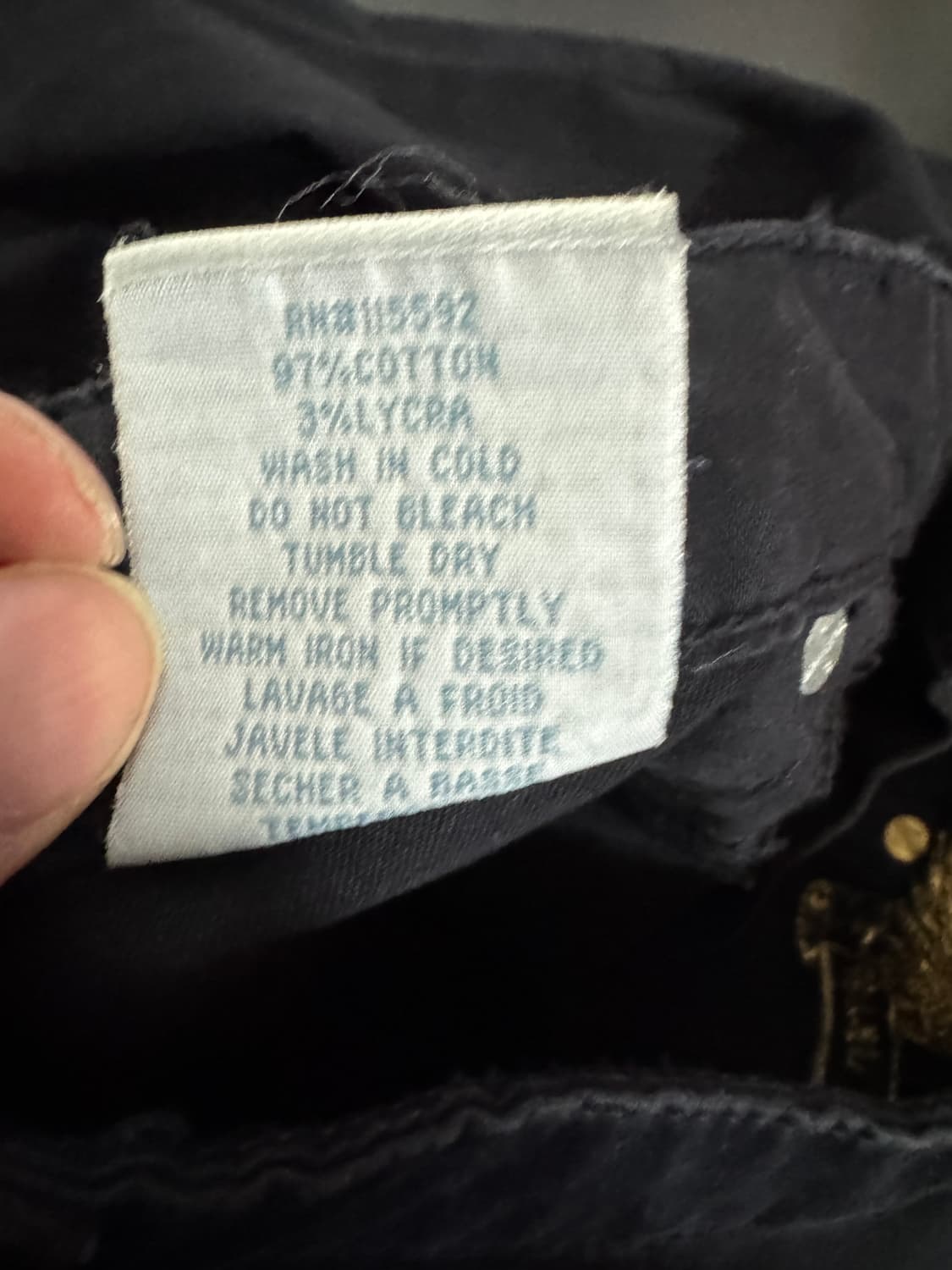 정품! 여성 로빈슨진 시그니처 자수 블랙 데님팬츠 29.9인치 상품이미지5