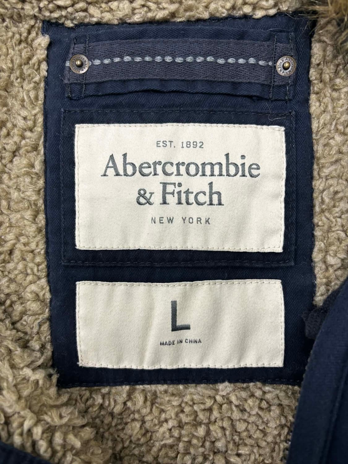 아베크롬비 y2k 울프죠 퍼 자켓 대장급 후드집업 희귀져지(L) 상품이미지4